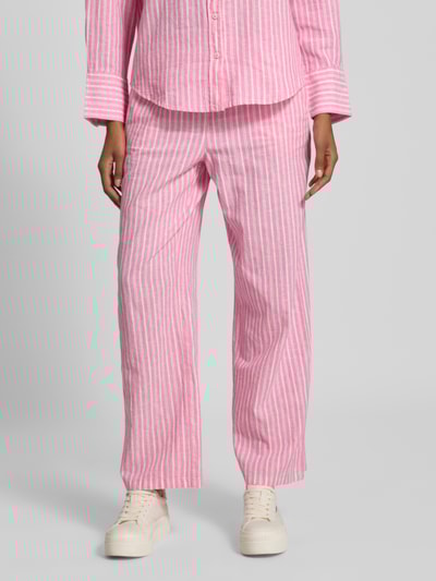 Gina Tricot Spodnie materiałowe z elastycznym pasem Mocnoróżowy 4