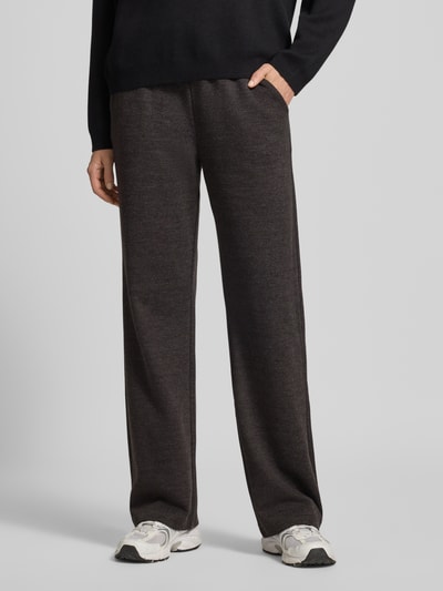 Jake*s Casual Flared Sweathose mit Tunnelzug Schoko Melange 4