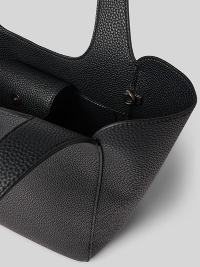 Guess Tote bag in leerlook met logo-applicatie, model 'Calista' Zwart - 5