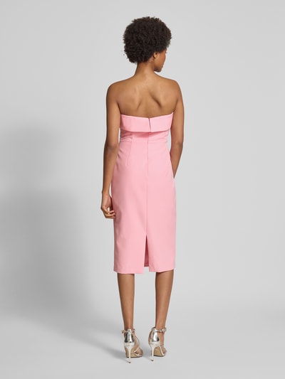 Bardot Knielanges Cocktailkleid mit Reißverschluss auf der Rückseite Hellrosa 5