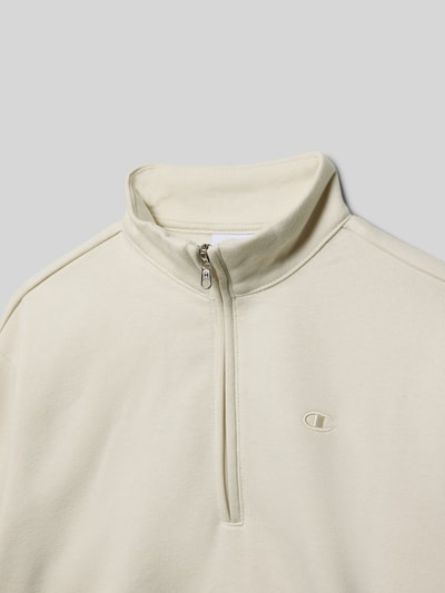 CHAMPION Bluza z kapturem i kołnierzem zapinanym Écru 2