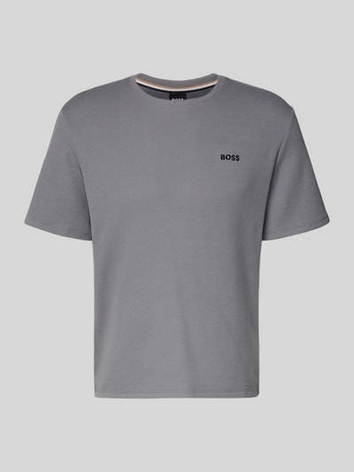Produktfoto, Regular Fit T-Shirt aus Baumwoll-Mix von BOSS, Optik: Unifarben, Waffel-Struktur, Rundhals, Kurzarm, für Herren.