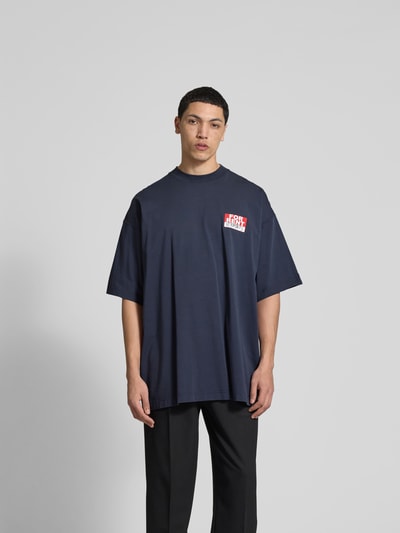 VETEMENTS Oversized T-Shirt aus Baumwolle Marine 4