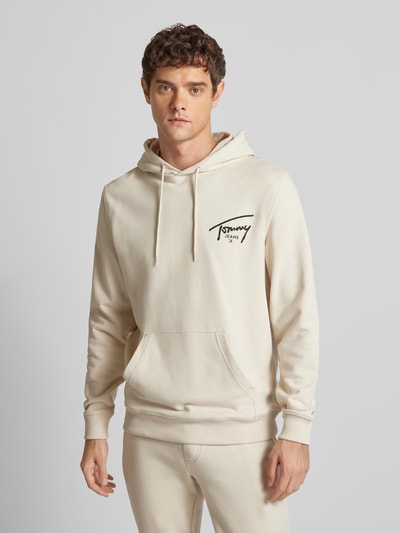 Tommy Jeans Regular fit hoodie met labelprint Beige - 4