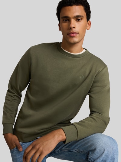 Tom Tailor Denim Regular Fit Sweatshirt aus Baumwoll-Mix Oliv 3