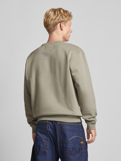 G-Star Raw Sweatshirt mit Label-Print Hellgrau 5