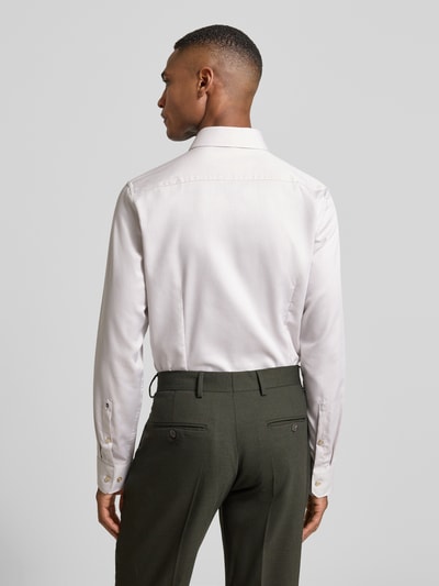 SEIDENSTICKER Slim fit zakelijk overhemd van katoen met kentkraag Zand - 5