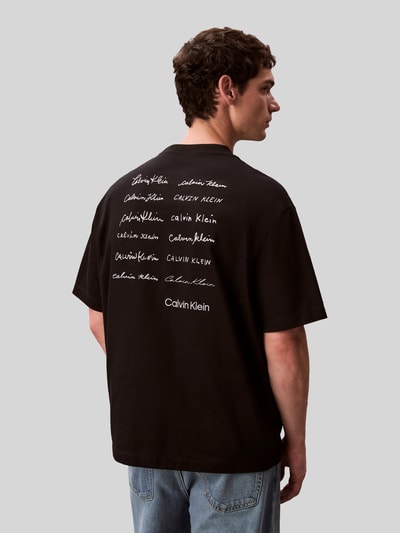 Calvin Klein Jeans Relaxed Fit T-Shirt aus reiner Baumwolle Black 5