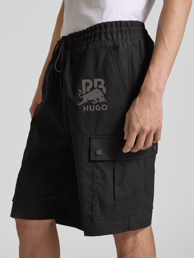 HUGO Cargoshorts mit elastischem Bund Modell 'Garlio' Black 3