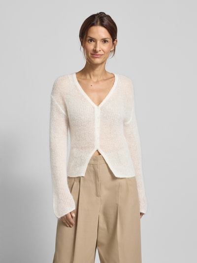 Samsøe Samsøe Strickcardigan mit weiten Ärmeln Modell 'POPPI' Offwhite 4