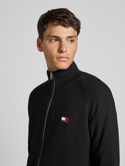 Tommy Jeans Gebreid jack met labelpatch Zwart - 3