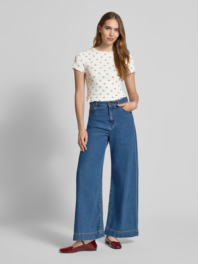 Vero Moda Regular fit T-shirt van katoenmix, model 'HARRY' Wit - 1