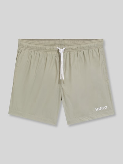 HUGO Badehose mit Tunnelzug Modell 'HAITI' Beige 1