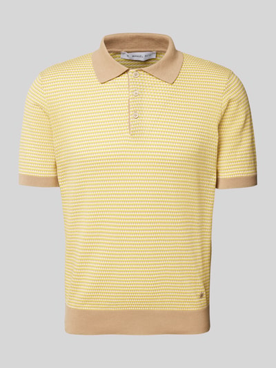 Manuel Ritz Poloshirt met korte knoopsluiting Lichtgeel - 2