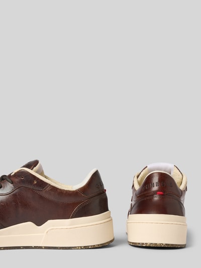 Genesis Sneakers van echt leer, model 'Porto' Donkerbruin - 2