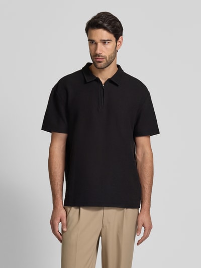 MCNEAL Regular fit poloshirt met ritssluiting Zwart - 4