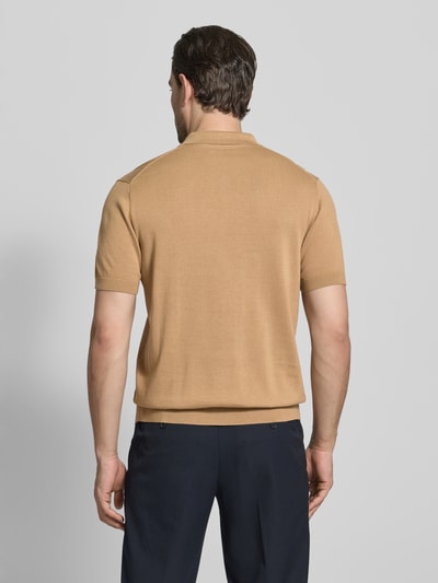 Christian Berg Men Regular Fit Poloshirt in Strick-Optik Sand 5
