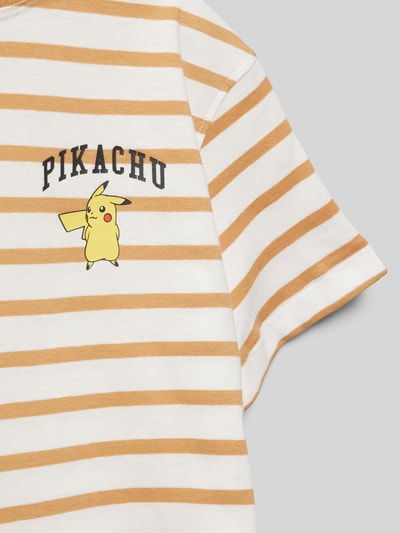 Mango T-Shirt mit Motiv-Print Modell 'pika' Dunkelgelb 2