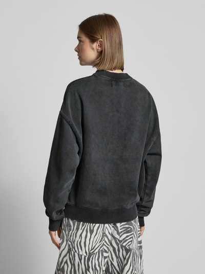 Low Lights Studios Oversized Sweatshirt mit Label-Stitching Anthrazit 5