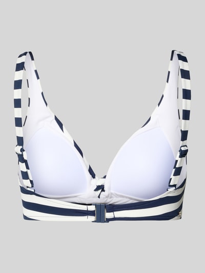 Produktfoto, Bikini-Oberteil mit Knotendetail Modell 'YADBOR' von Barts im Allover-Look, Material-Mix mit Stretch-Anteil, körpernahe Passform
