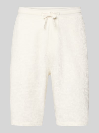 Produktfoto, Relaxed Fit Bermudas aus Baumwoll-Mix Modell 'DETROIT' von s.Oliver RED LABEL, Optik: Unifarben, Waffelstruktur, Bundabschluss mit Tunnelzug, Eingrifftaschen, Gesäßtasche