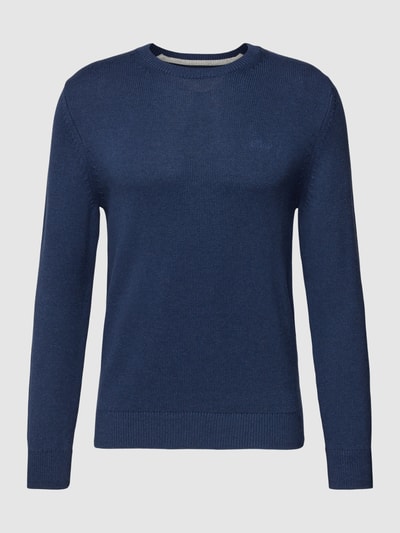 s.Oliver RED LABEL Gebreide pullover met ronde hals, model 'Basic Crewneck' Marineblauw - 2