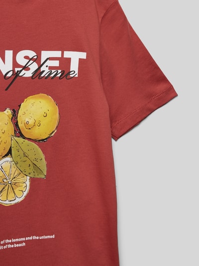 s.Oliver RED LABEL T-shirt o kroju regular fit z czystej bawełny Ciemnoczerwony 2