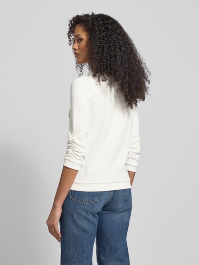 Tom Tailor Denim Bluzka z rękawem o dł. 3/4 o kroju regular fit z mieszanki bawełny Złamany biały 5