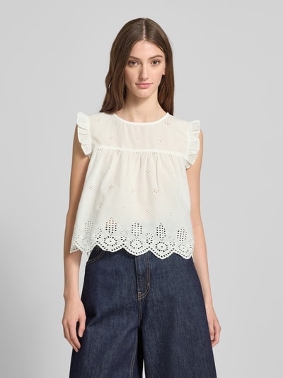 Only Relaxed Fit Blusentop aus reine Baumwolle Modell 'SILLA LIFE' Offwhite 4