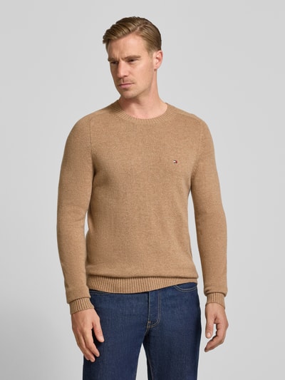 Tommy Hilfiger Regular Fit Strickpullover aus feinster Wolle  Camel 4