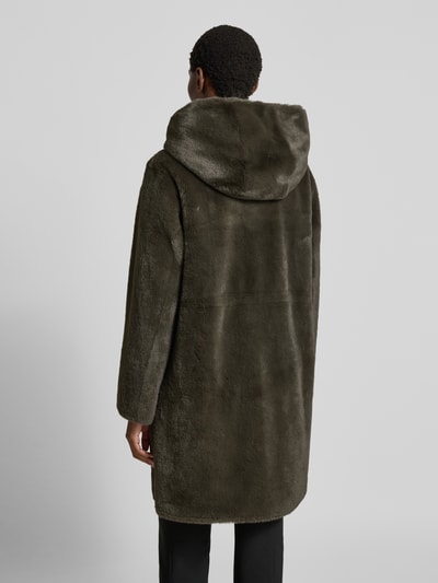 Beaumont Amsterdam Płaszcz ze sztucznego futra z kapturem Oliwkowy 5