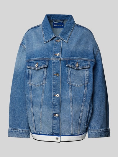 Hugo Blue Jeansjacke mit Knopfleiste Modell 'Lou' Jeansblau 2