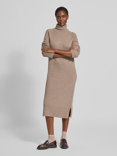 Gant Strickkleid mit Kaschmir-Anteil und Rollkragen Camel 4