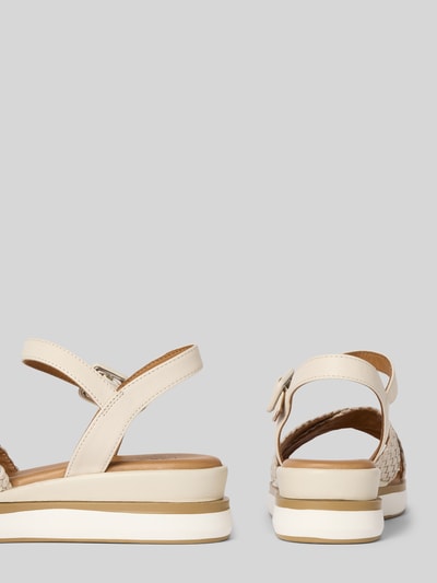 INUOVO Sandalette aus Leder in Flecht-Optik Offwhite 2