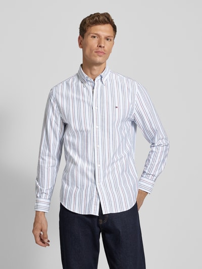 Tommy Hilfiger Regular Fit Freizeithemd mit Button-Down-Kragen Modell 'OXFORD' Rauchblau 4