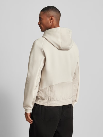 EA7 Emporio Armani Sweatjack met labelpatch, model 'FELPA' Offwhite - 5