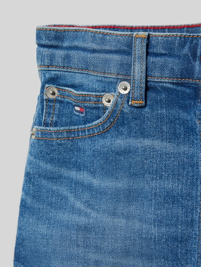 Tommy Hilfiger Teens Jeansrok met knoopsluiting in 5-pocketmodel Blauw - 2