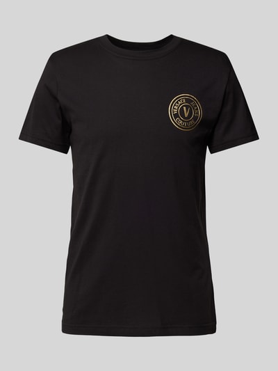 Versace Jeans Couture T-Shirt mit Label-Print Black 2