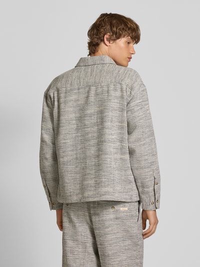 BLKVIS Relaxed fit overhemdjack met structuurmotief Offwhite - 5