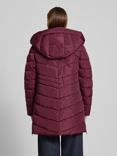 Tom Tailor Regular Fit Steppmantel mit Kapuze Bordeaux 5