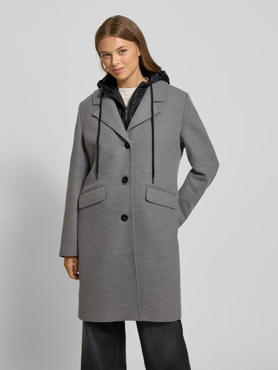 More & More Regular fit lange jas met viscose Middengrijs - 4