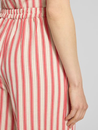 VILA Stoffhose aus Viskose-Mix im Allover-Look Modell 'PRISILLA' Rot 3