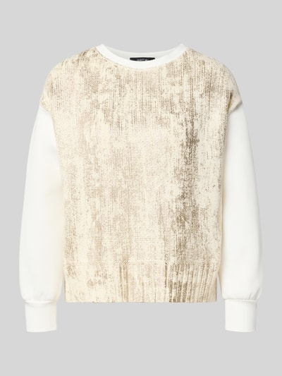 Produktfoto, Regular Fit Sweatshirt aus Katoenmix met scheerwol, Tricotlook, ronde hals, elastische mouwboorden, Marc Cain