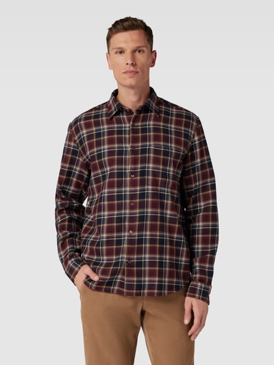 Marc O'Polo Regular Fit Freizeithemd mit Tartan-Karo Dunkelblau 4