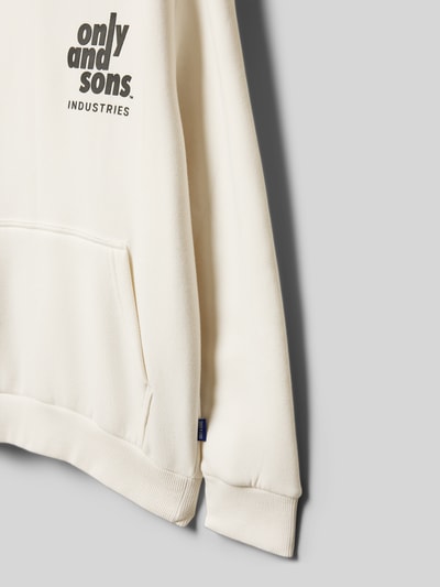 Only & Sons Regular fit hoodie van katoenmix, model 'HUDSON' Offwhite - 2