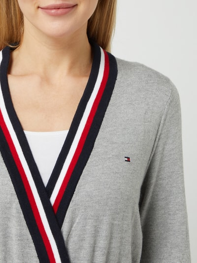 TOMMY HILFIGER Cardigan und Lounge-Hose im Set  Mittelgrau Melange 3