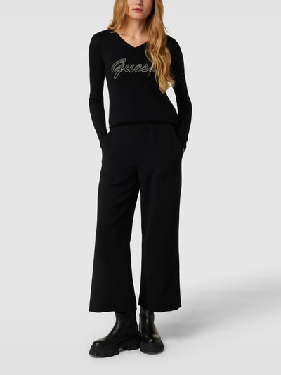 Guess Gebreide pullover met labeldetail, model 'PASCALE' Zwart - 1