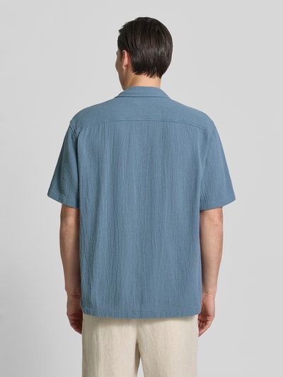 Selected Homme Relaxed Fit Freizeithemd aus reiner Baumwolle Modell 'RLXCAL' Rauchblau 5