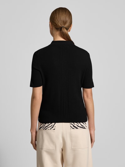 Marc Cain Sweter z dzianiny z domieszką kaszmiru Czarny 5