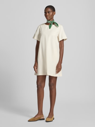 Weekend Max Mara Sukienka mini z lnu z mieszanka bawełny i lnu model 'ALOA' Biały 1